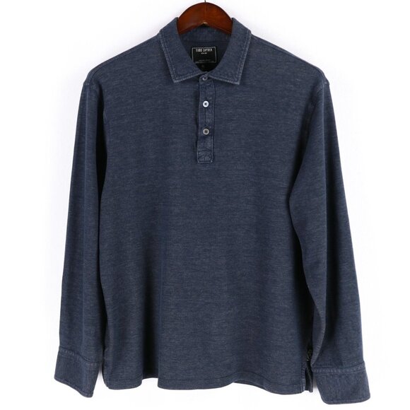 Todd Snyder Other - Todd Snyder Polo Shirt Mens XL Navy Blue Long Sleeve Casual Cotton Blend